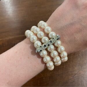 Faux pearl bracelet